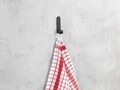 Set 2 agatatori cu dublu-adeziv, Wenko, Monel, 1.8 x 10.5 x 2 cm, inox, negru
