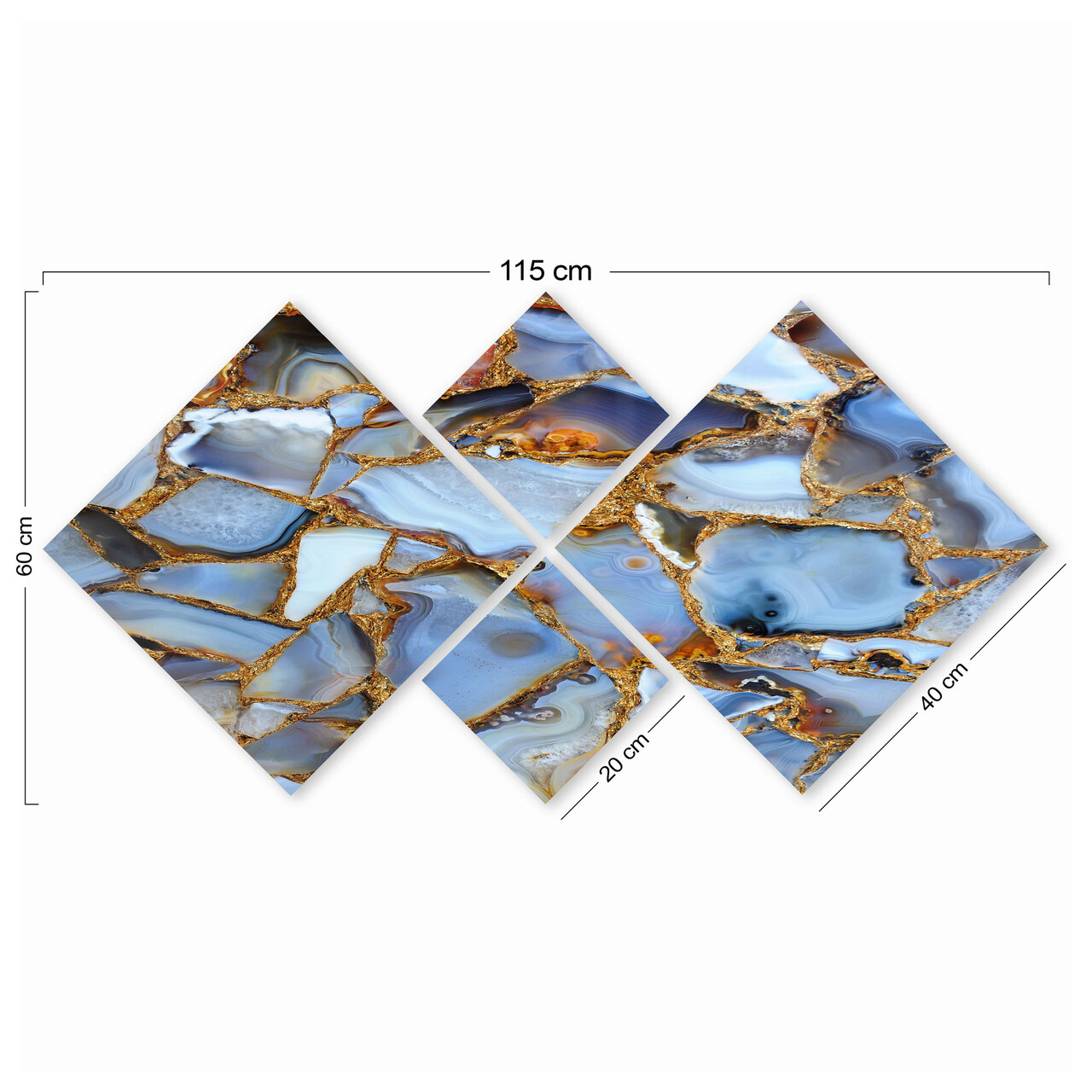 Set 4 tablouri decorative, 4MDF1096423562, MDF, Imprimat UV, Multicolor