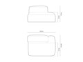 Modul dreapta pentru canapea, 2 locuri, Martina-212, Micadoni Home, 133x106x75 cm, velur, maro ghinda