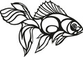 Decoratiune de perete, Fish, Metal, Dimensiune: 50 x 72 cm, Negru