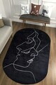 Covor, CLR-0000115-008, 100x200 cm, Poliester, Negru