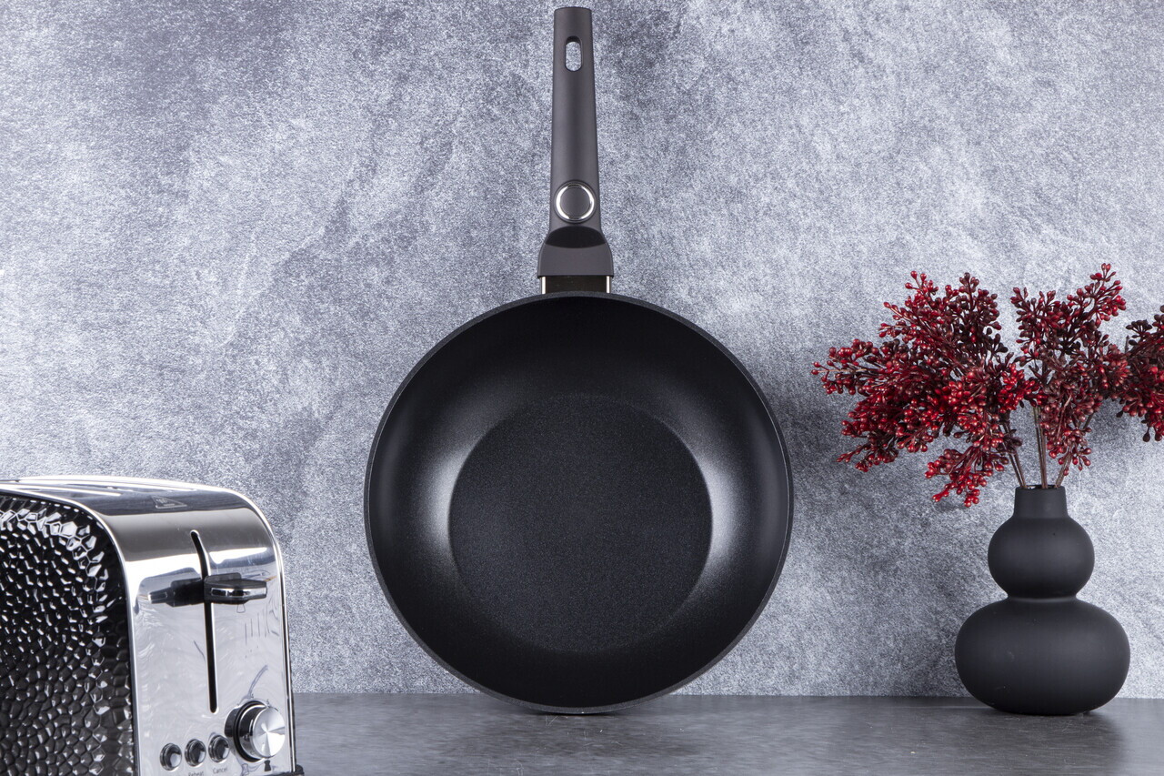 Tigaie Wok Berlinger Haus, Primal Gloss, 28 cm, 3.2 L, aluminiu forjat, negru - imagine 12