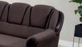 Coltar extensibil stanga 3 locuri ELTAP, L-003, Lord, 243x180x112 cm, lemn/poliester, maro inchis/negru