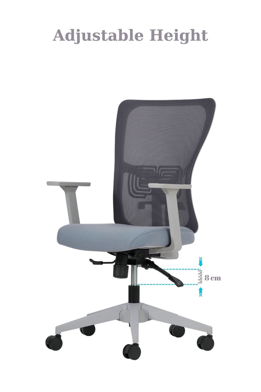 Scaun de birou, Hanah Home, Lumbar 108, 61x108x68 cm, Plastic, Gri - view 6