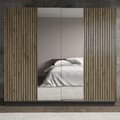 Dulap pentru haine, Cordelia, FRN-9022, Lemn / Negru / Pin Atlantic