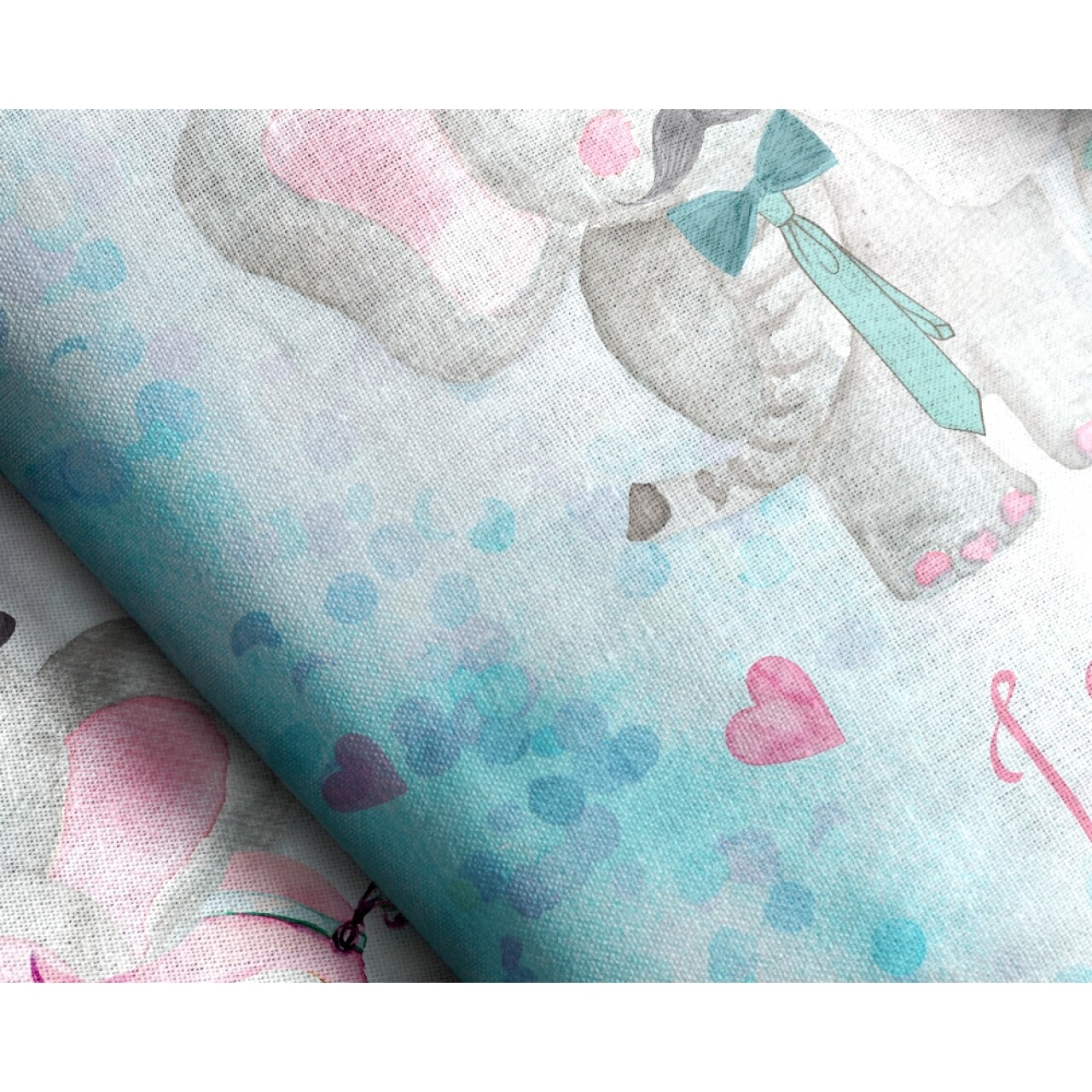Lenjerie De Pat Pentru O Persoana, Baby Love Multi, Royal Textile, 2 Piese, 140 X 200 Cm, 100% Bumbac, Multicolora