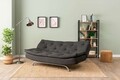 Canapea extensibila cu 3 locuri, Futon, 859FTN2896, Metal , Gri inchis