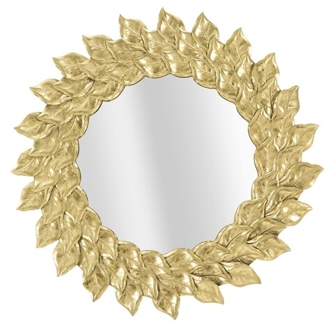 Oglinda decorativa Petal Glam, Mauro Ferretti, 73 cm, fier, auriu Mauro Ferretti