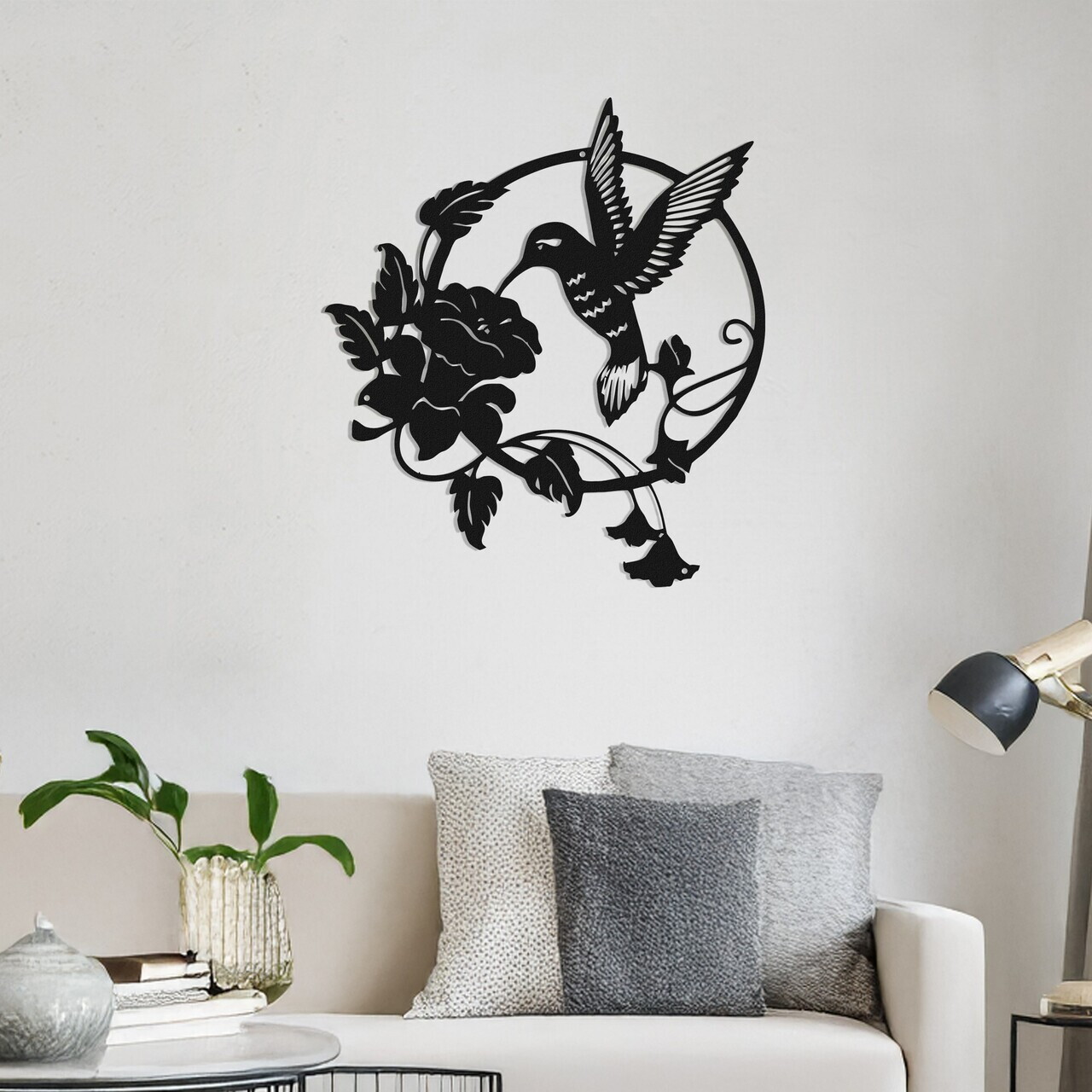 Decoratiune de perete, DEC-BL018, Dimensiune: 40 x 40 cm, Negru — imaginea 2