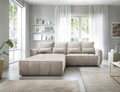 Coltar extensibil stanga 4 locuri ELTAP, LT-20REL, Campo, 265x196x88 cm, lemn/poliester, bej deschis