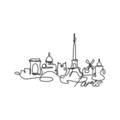 Decoratiune de perete, Paris, Metal, Grosime: 2 mm, Negru