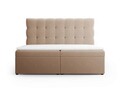Pat continental cu tablie si lada depozitare, Mamaia, Micadoni Home, BL, 140x200 cm, catifea, bej