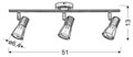 Lustra Arena, Candellux, 51 x 13 cm, 3 x E14, 40W