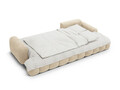 Coltar extensibil dreapta 3 locuri, Linz, Cosmopolitan Design, 275x142x84 cm, catifea, bej deschis