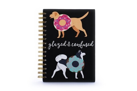 Carnet cu spirala, Glazed & Confused, Tri-Coastal Design, pagini liniate, 21.5 x 1 8 cm mezoni.ro