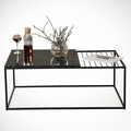 Masuta de cafea Zinus Royal, Comforty, 95x55x43 cm, negru/alb