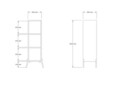 Corp biblioteca, Asse Home, Gordes, 30x101x30 cm, Antracit
