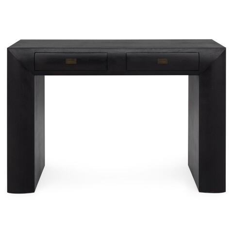 Consola cu 2 sertare, chic, l.120 l.44 h.78, mdf/pal/furnir de mesteacan, wenge