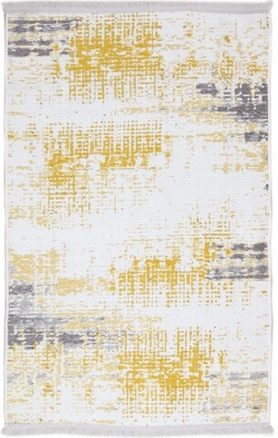 Covor Eko rezistent, NK 01 – Yellow, Grey, 100% poliester, 75 x 150 cm 100 imagine 2022 by aka-home.ro