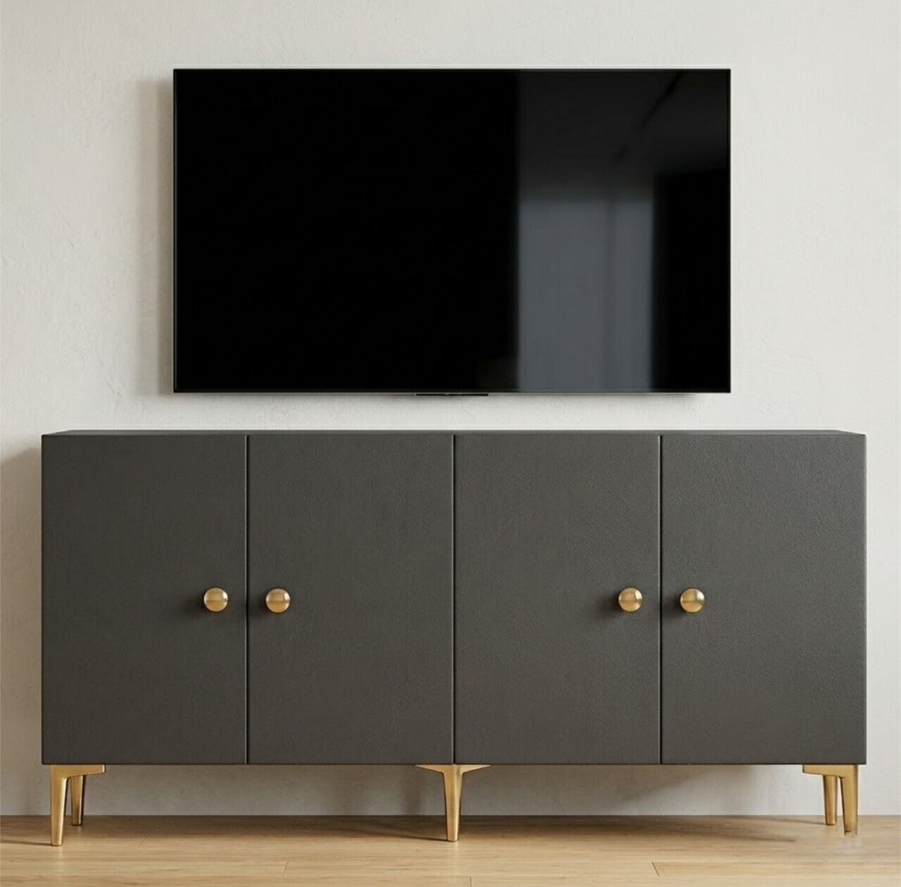 Consola, Hanah Home, Simple 180, 180x75x32 cm, Antracit — imaginea 2