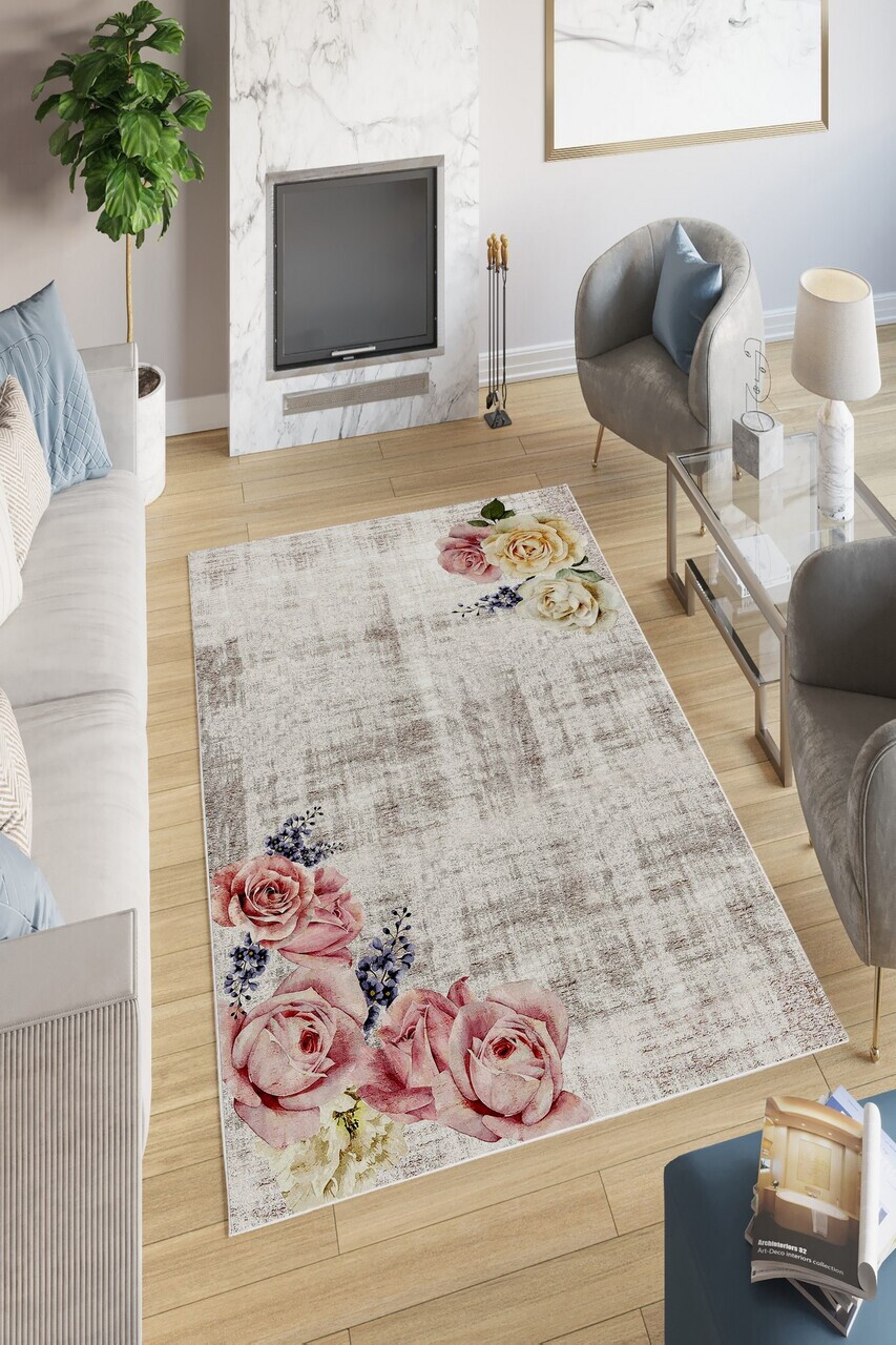 Covor W767 100x150 cm Poliester Gri