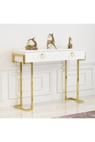 Consola mary1, gauge concept, 125x39x95.2 cm, pal, alb