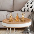 Set de obiecte decorative, Yoga, Poliester, Auriu