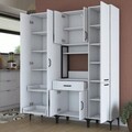 Dulap multifunctional, Rani, JE119, 160x198.6x40 cm, PAL, Alb