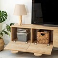 Comoda TV, Neostill, New Line -Sapphire Oak, 180x35x35 cm, Cadru: PAL MELAMINAT 100%., Stejar