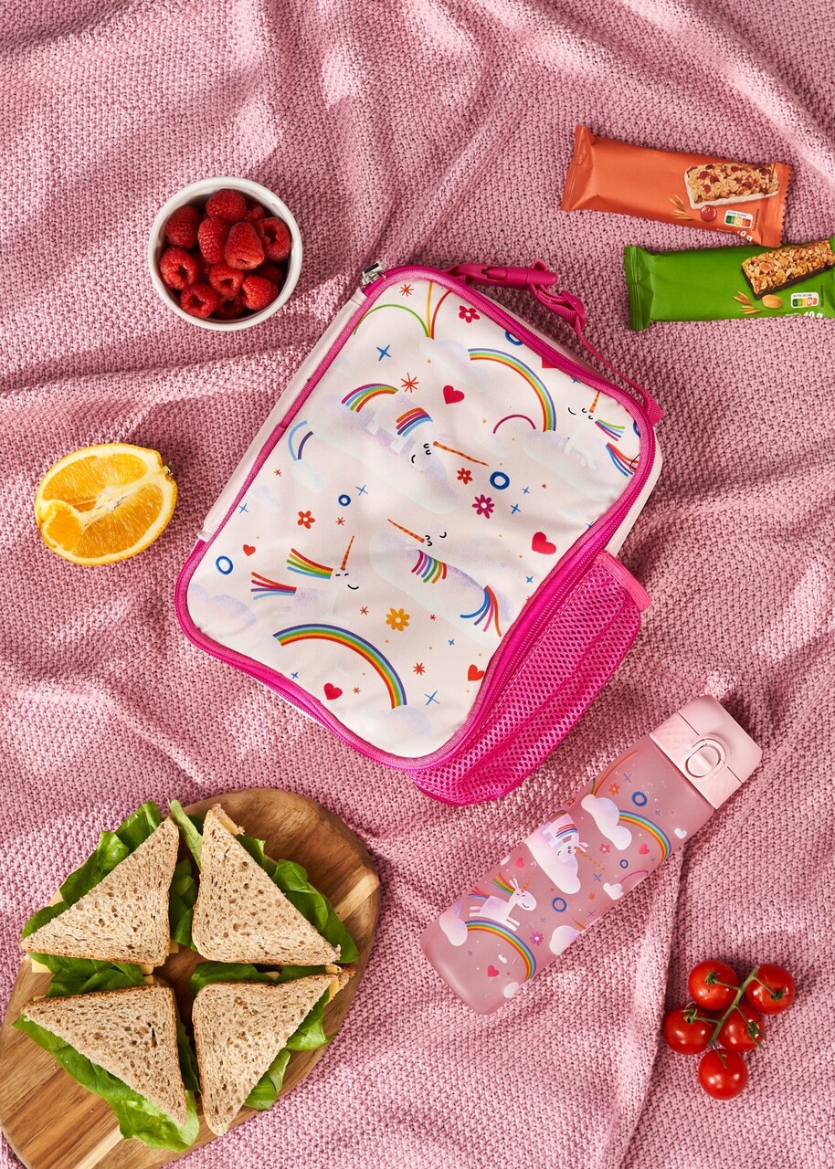 Geanta termoizolanta pentru pranz, 26,5 x 19,5 cm, Unicorn Rainbows - Ion8 - imagine 6