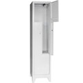 Dulap de depozitare cu incuietoare, Shelvoria, Js1032, 41x185x40 cm, Otel, Gri deschis