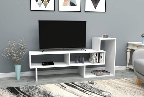 Comoda tv, arnetti, suarez, 139.8x67.2x29.6 cm, pal, alb