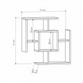 Raft pentru perete, Homitis, Parantez - Anthracite, 20x71x71 cm