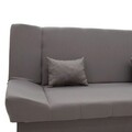 Canapea extensibila 3 locuri Tiko, Pakoworld, 200x85x90 cm, textil, gri