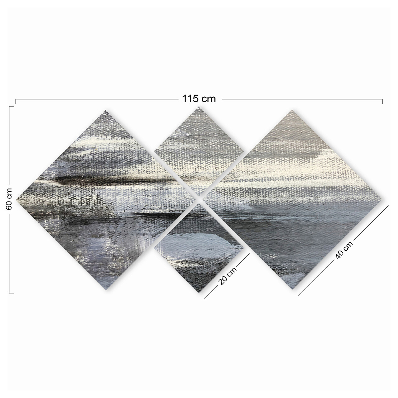 Set 4 tablouri decorative, 4MDF1167631093, MDF, Imprimat UV, Multicolor - 2 | YEO