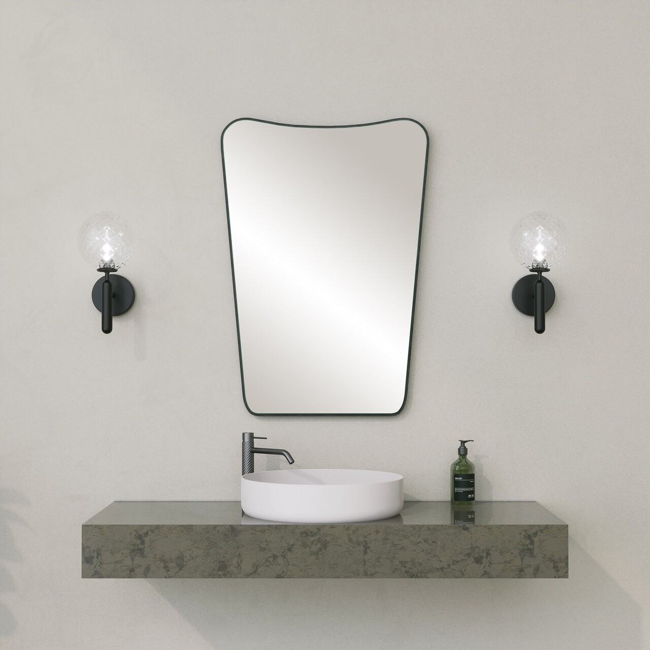 Dulap de baie, Neostill, Bella Cabinet, MDF , Negru