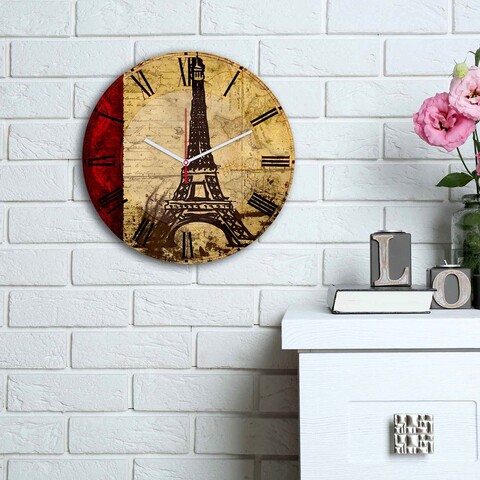 Ceas de perete, 3030ms-004, mdf, ø30 cm, multicolor