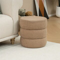 Taburet Kioto, Pakoworld, 40x40x40 cm, tesatura terry/MDF, maro
