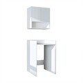 Set mobilier de baie (2 piese), Hanah Home, 2810, PAL MELAMINAT, Alb