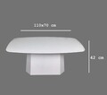 Masuta de cafea, Rotexa, Lilyum Large, 100x42x54 cm, MDF , Alb