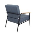Fotoliu Veludo, Homla, 71x70x83 cm, metal/poliester, albastru denim