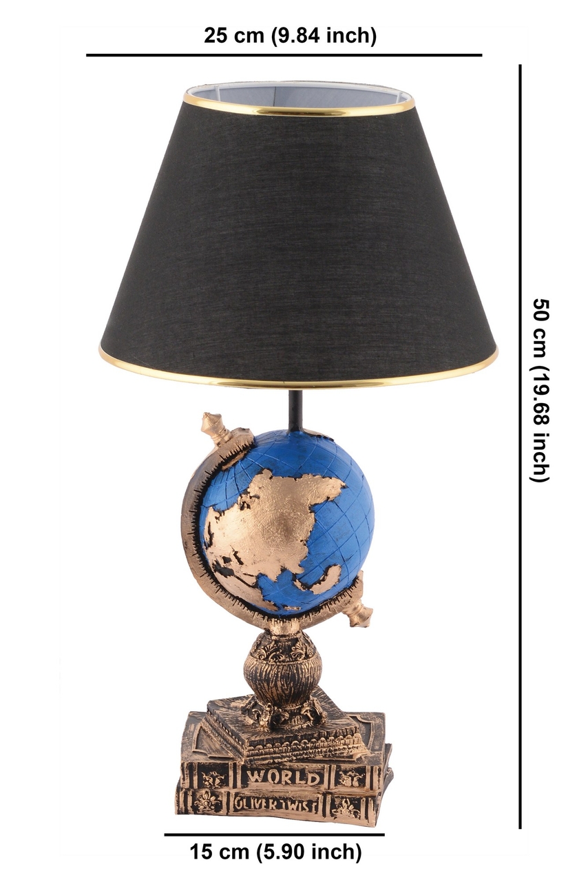 Lampa de masa, Opviq, 390FLH2250, Negru / Albastru / Auriu - view 6