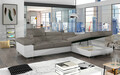 Coltar extensibil dreapta 4 locuri ELTAP, Armd-32, Armando, 289x203x85 cm, lemn/poliester, gri/alb