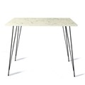 Masa, Comforty, Sandalf Square, 90x75x90 cm, Alb/Negru