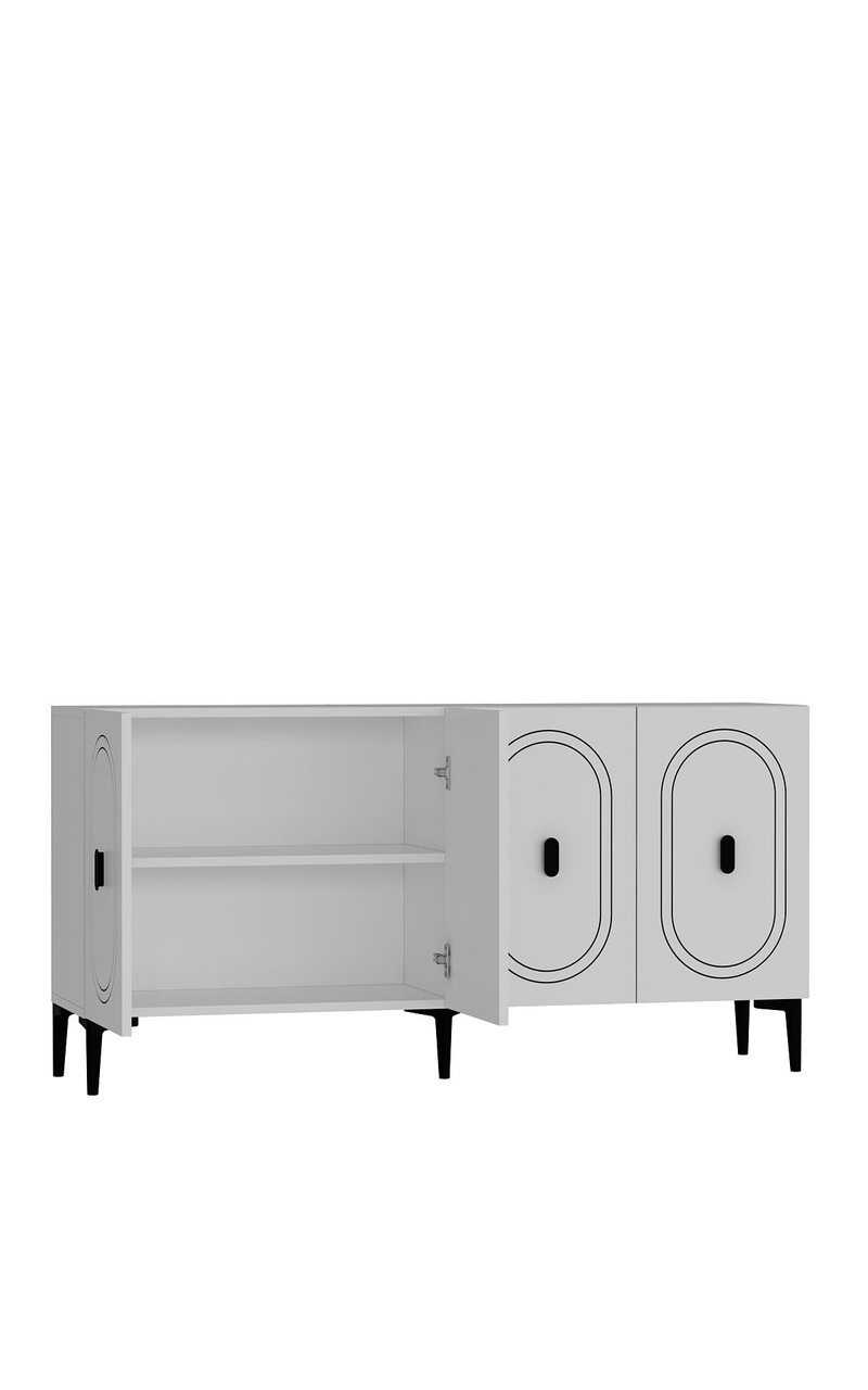 Consola, Hanah Home, Weny, 150x75x35 cm, PAL , Alb - view 6