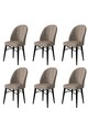 Set de scaune, Charlotte, Ritim, Metal, Cappuccino / Negru