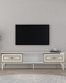 Comoda TV, Hanah Home, Viola, 150x44.6x29.6 cm, PAL , Alb/Auriu
