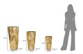 Set 3 ghivece / vase decorative Glolly, Mauro Ferretti, 41x39x83 cm, fier, auriu