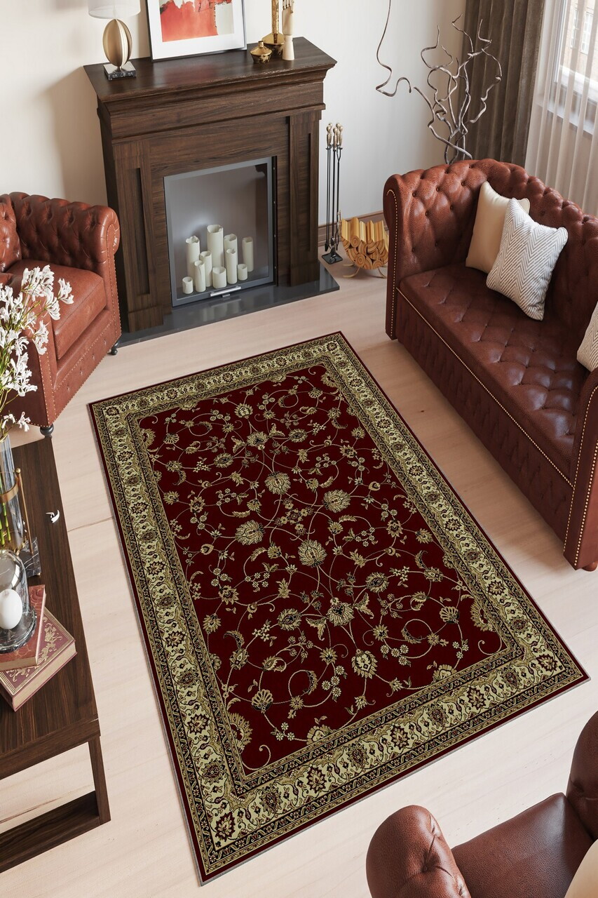 Covor W730 100x150 cm Poliester Rosu claret