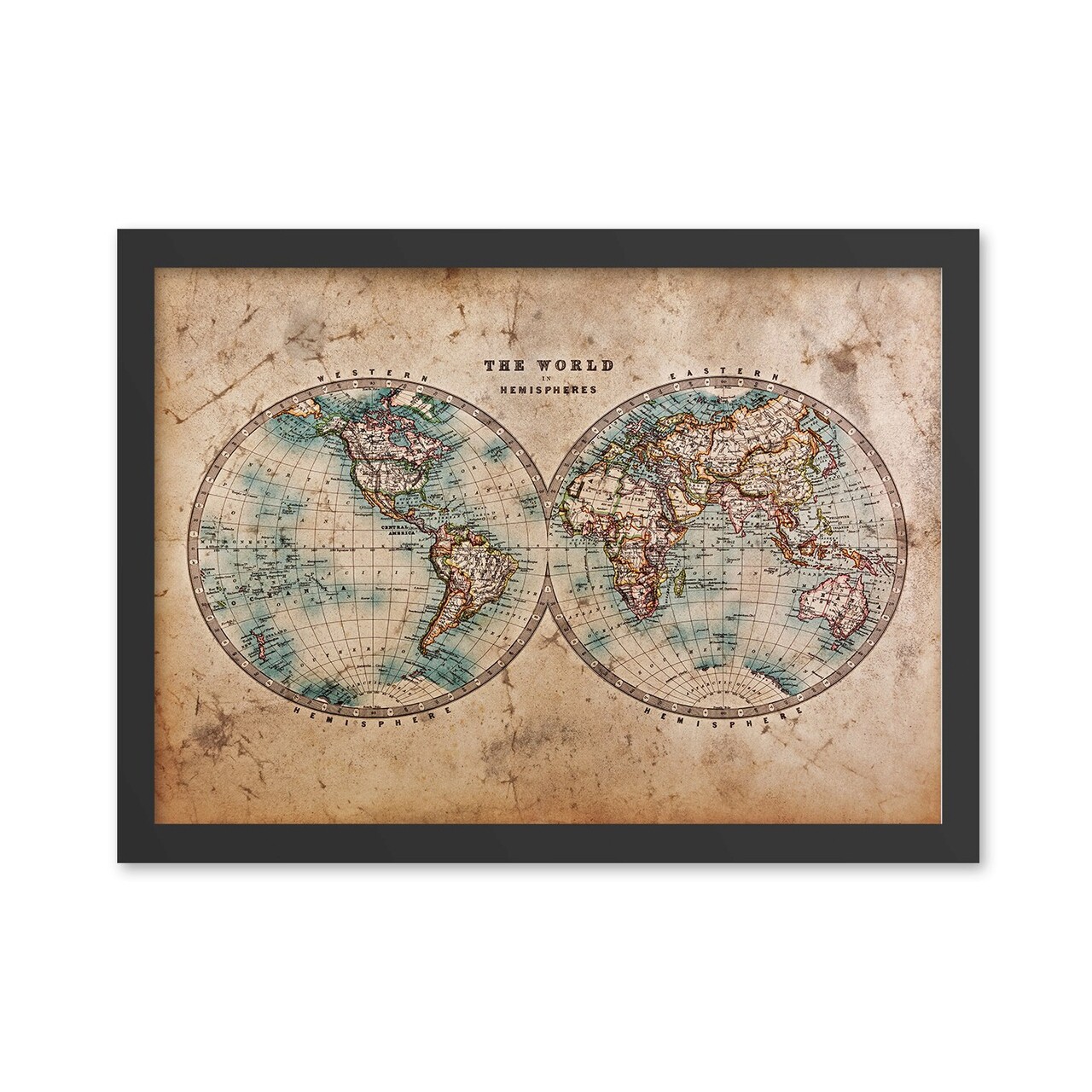Tablou decorativ The World (35 x 45) Polistiren Multicolor